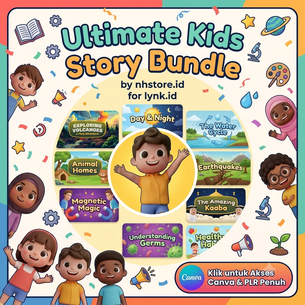 Ultimate Kids Story Bundle - Template Canva & Hak PLR Penuh